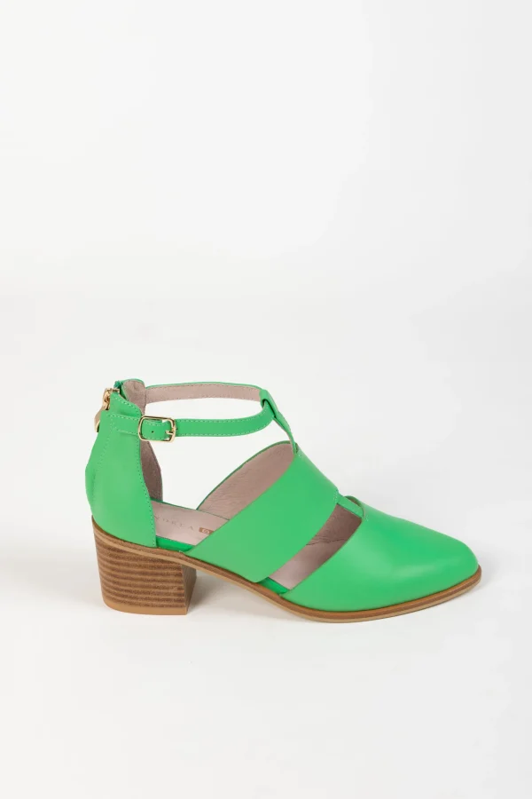 Footwear-ANDREA BIANI EMBER HEEL SPEARMINT LEATHER