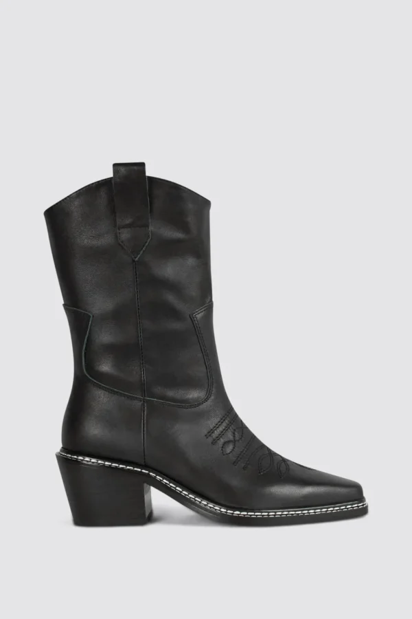 Footwear-ANDREA BIANI FEVER BOOT BLACK LEATHER