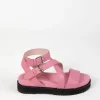Footwear-ANDREA BIANI GLOBE SANDAL TUMBLE PINK LEATHER