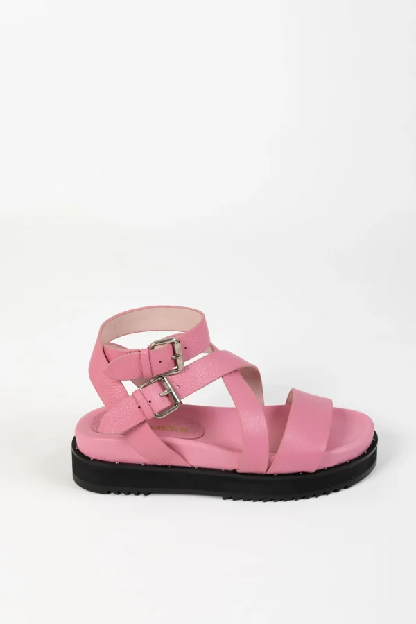 Footwear-ANDREA BIANI GLOBE SANDAL TUMBLE PINK LEATHER