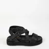 Footwear-ANDREA BIANI GLOBE SANDAL BLACK LEATHER