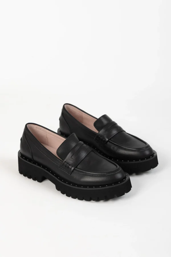Footwear-ANDREA BIANI HAMPTON LOAFER BLACK LEATHER