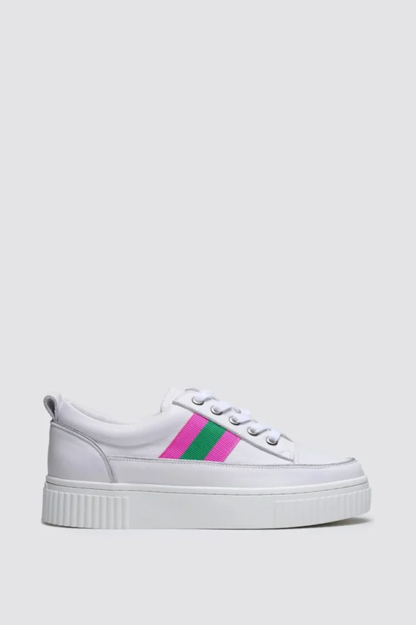 Footwear-ANDREA BIANI INTRIGUE SNEAKER WHITE / PINK