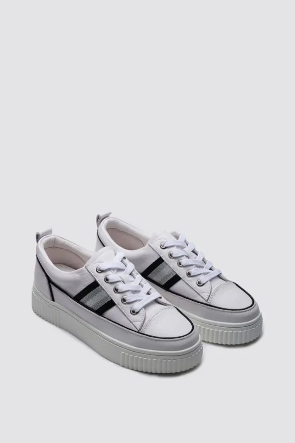Footwear-ANDREA BIANI INTRIGUE SNEAKER WHITE / BLACK