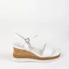 Footwear-ANDREA BIANI IPPY WEDGE WHITE LEATHER
