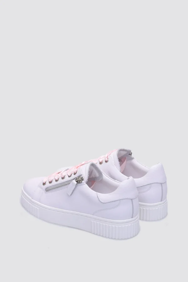Footwear-ANDREA BIANI JACKIE SNEAKER WHITE LEATHER