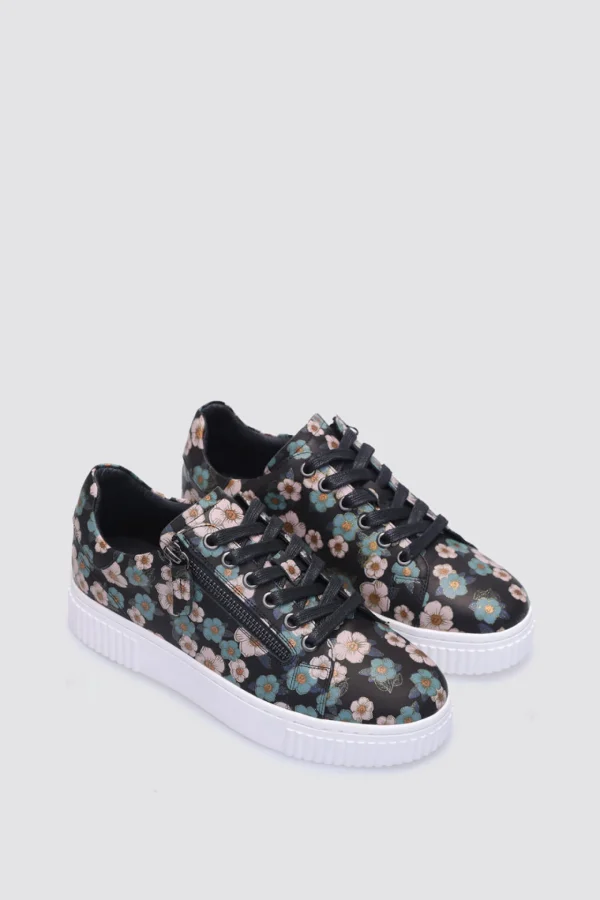 Footwear-ANDREA BIANI JOANNA SNEAKER FLORAL LEATHER