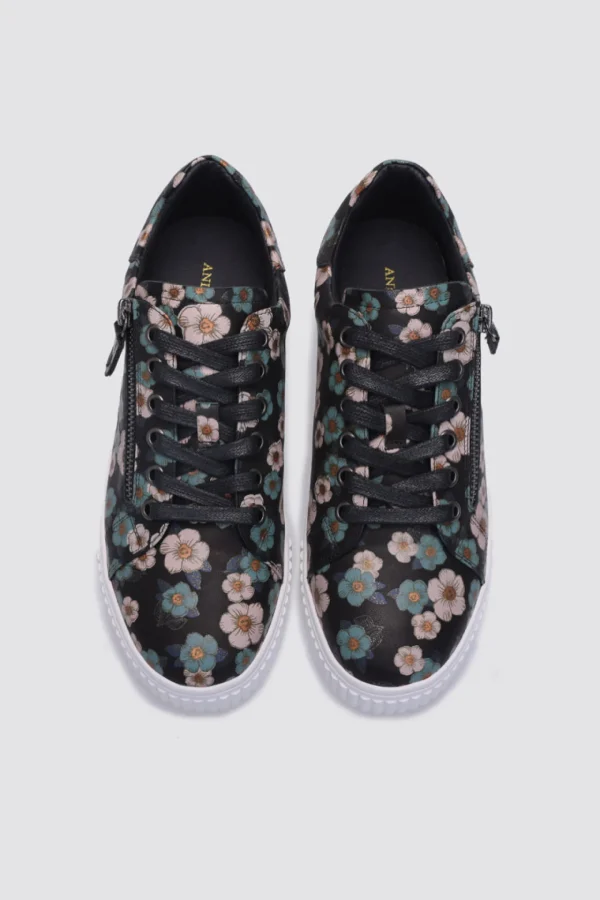 Footwear-ANDREA BIANI JOANNA SNEAKER FLORAL LEATHER