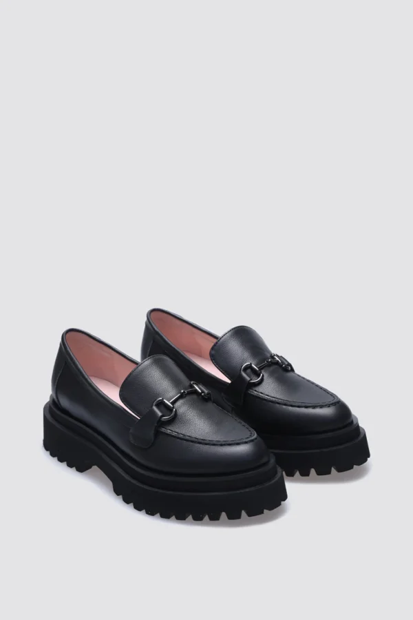 Footwear-ANDREA BIANI JOPLIN LOAFER BLACK LEATHER