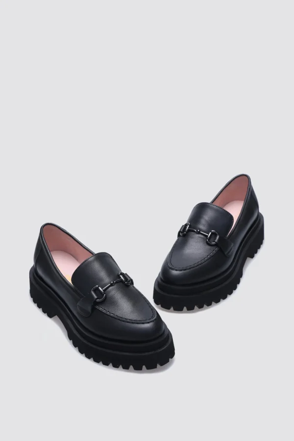 Footwear-ANDREA BIANI JOPLIN LOAFER BLACK LEATHER