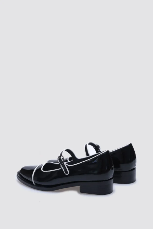 Footwear-ANDREA BIANI JUICY MARYJANE FLAT BLACK PATENT LEATHER