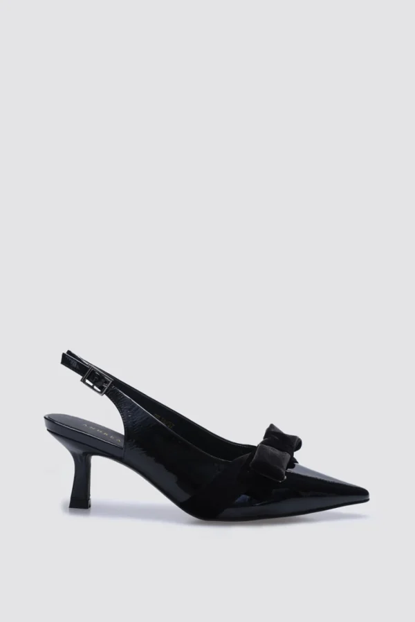 Footwear-ANDREA BIANI JULIA SLINGBLACK HEEL BLACK PATENT LEATHER