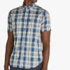 Shirts-BEN SHERMAN LINEAR CHECK SHIRT - SEA