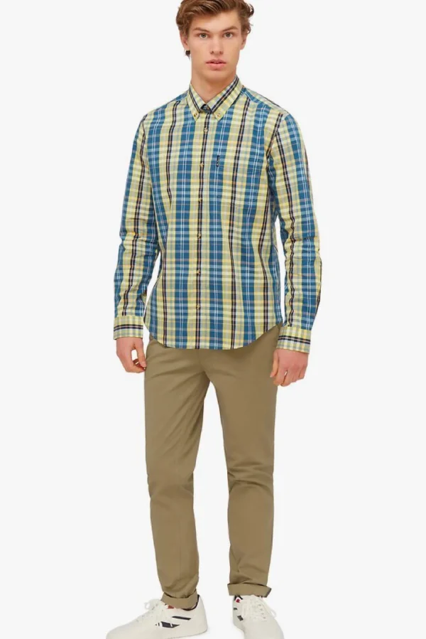 Shirts-BEN SHERMAN POP TARTAN CHECK SHIRT - MOOD INDIGO