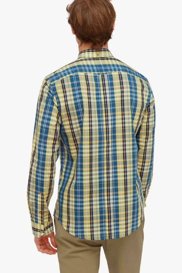 Shirts-BEN SHERMAN POP TARTAN CHECK SHIRT - MOOD INDIGO