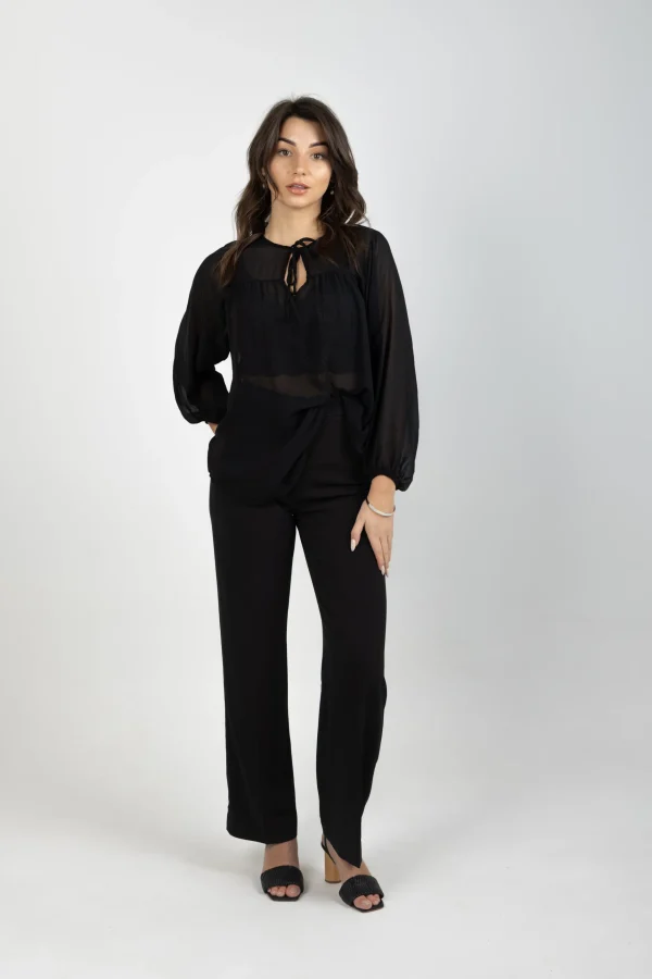 Shirts & Tops-BLANK SPACE LABEL AMY TOP BLACK