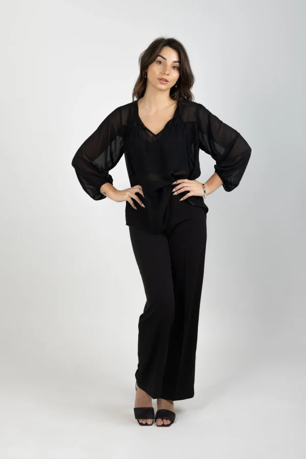Shirts & Tops-BLANK SPACE LABEL AMY TOP BLACK