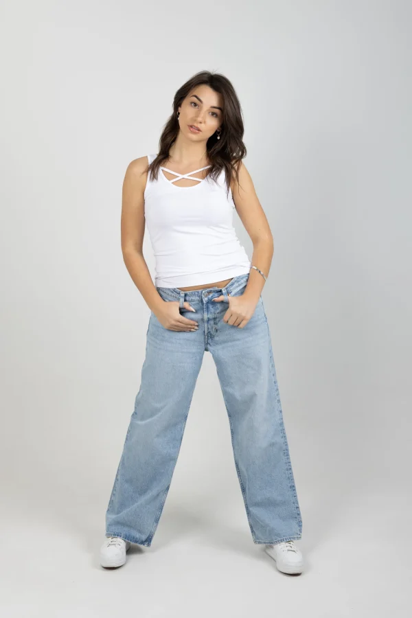 Tees & Tanks-BLANK SPACE LABEL ARIANA TANK WHITE