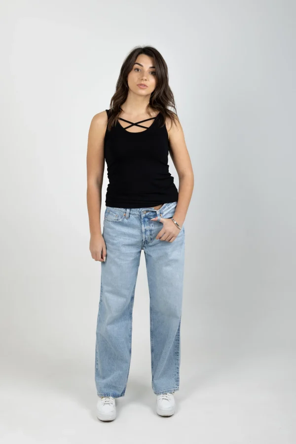 Tees & Tanks-BLANK SPACE LABEL ARIANA TANK BLACK