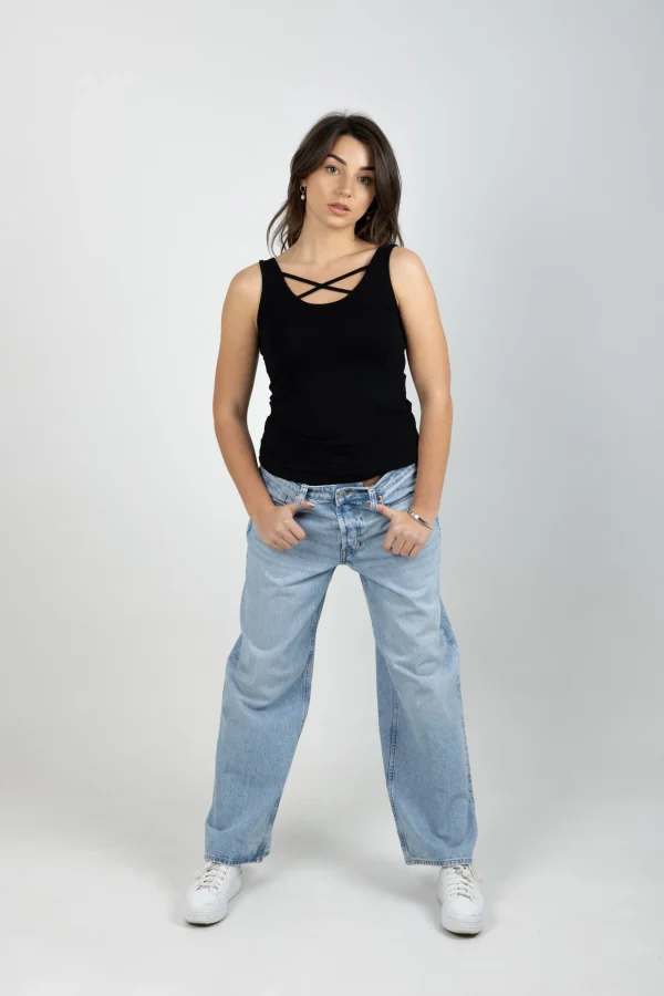 Tees & Tanks-BLANK SPACE LABEL ARIANA TANK BLACK
