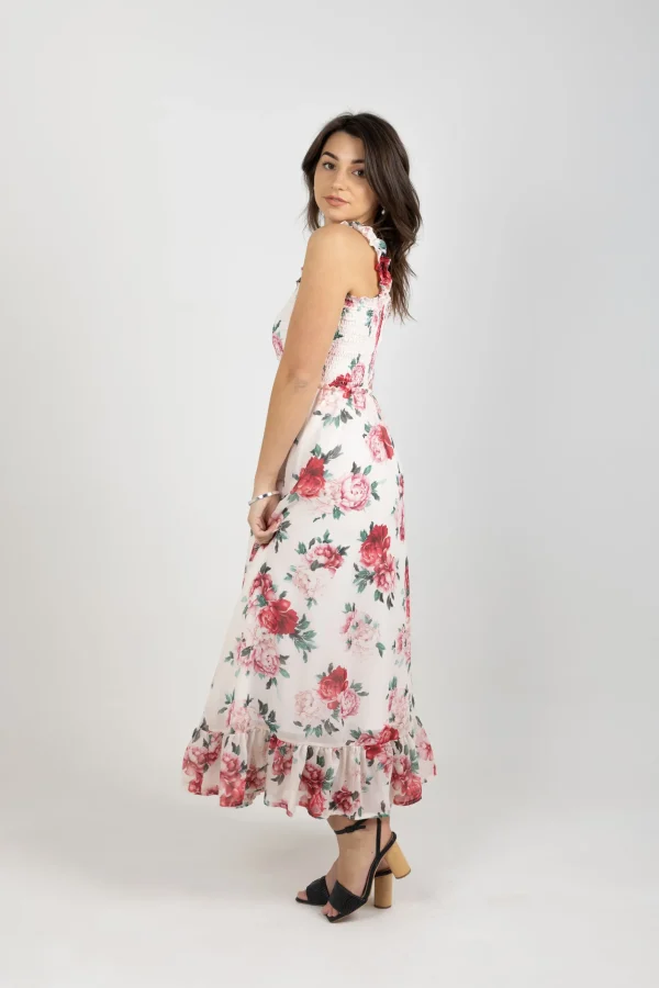 Dresses-BLANK SPACE LABEL CASEY DRESS MY SECRET GARDEN IVORY