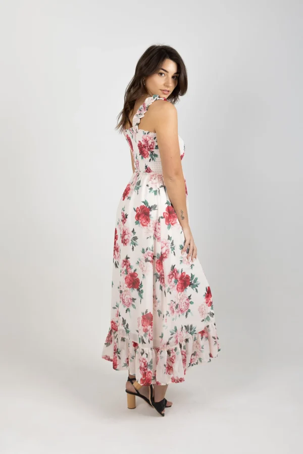 Dresses-BLANK SPACE LABEL CASEY DRESS MY SECRET GARDEN IVORY