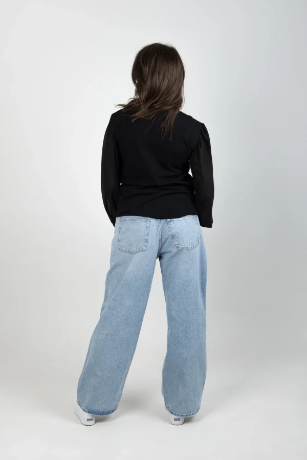 Shirts & Tops-BLANK SPACE LABEL DEMI TOP BLACK