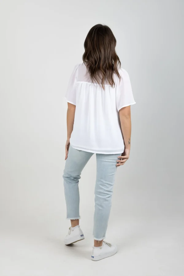 Shirts & Tops-BLANK SPACE LABEL ELLA TOP WHITE