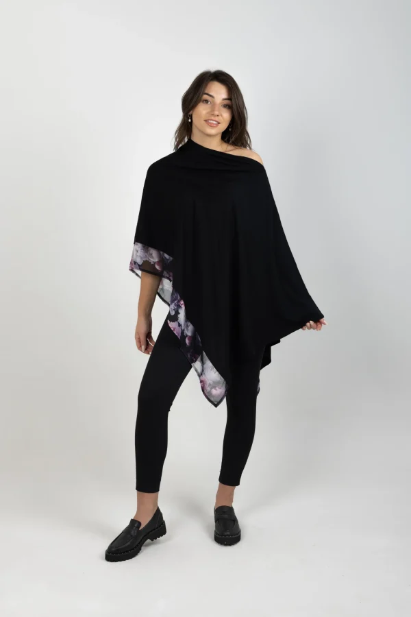 Sweaters & Knitwear-BLANK SPACE LABEL EMILY MERINO BLACK MOONLIGHT GARDEN