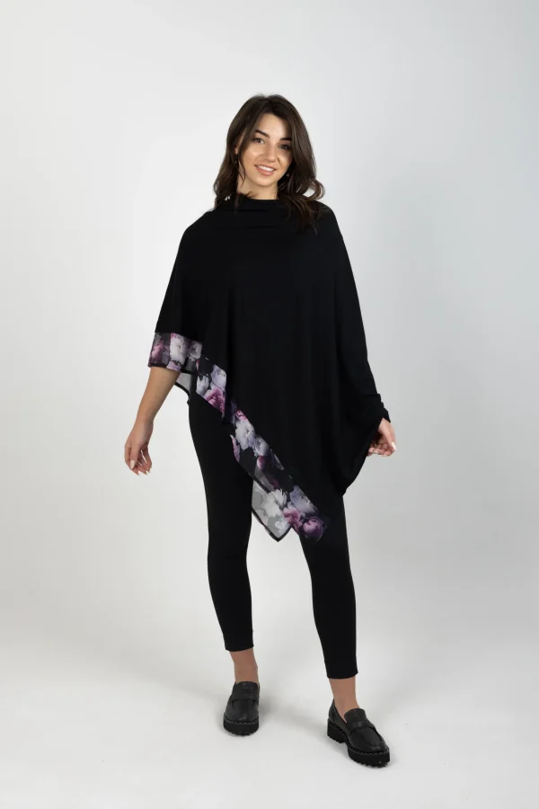 Sweaters & Knitwear-BLANK SPACE LABEL EMILY MERINO BLACK MOONLIGHT GARDEN