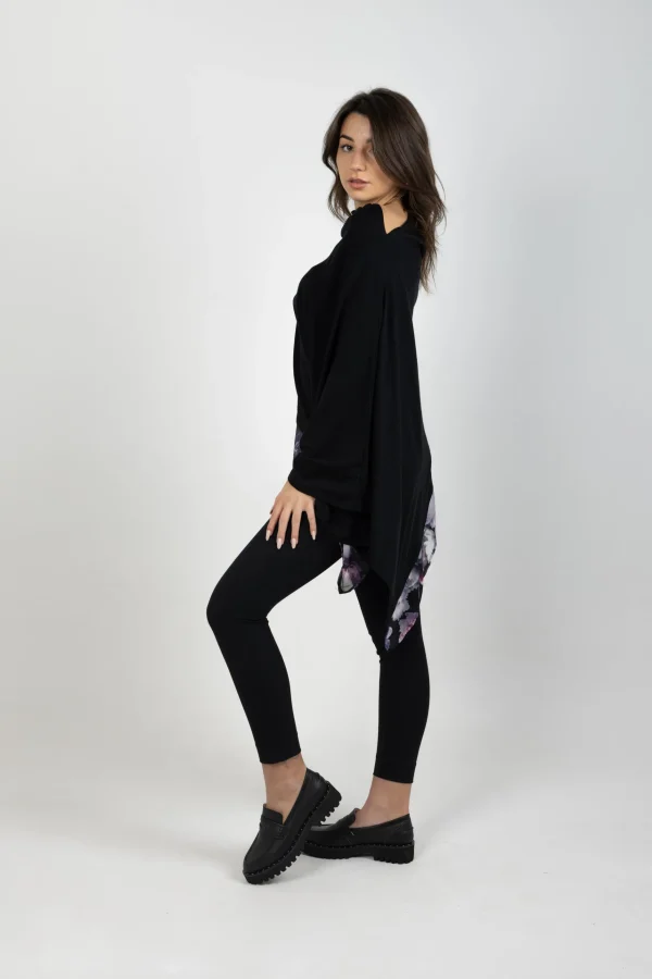 Sweaters & Knitwear-BLANK SPACE LABEL EMILY MERINO BLACK MOONLIGHT GARDEN