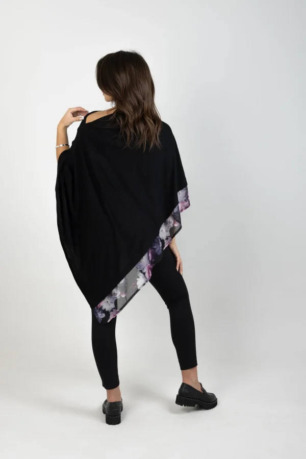 Sweaters & Knitwear-BLANK SPACE LABEL EMILY MERINO BLACK MOONLIGHT GARDEN