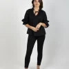 Shirts & Tops-BLANK SPACE LABEL GEORGINA TOP BLACK VOILE