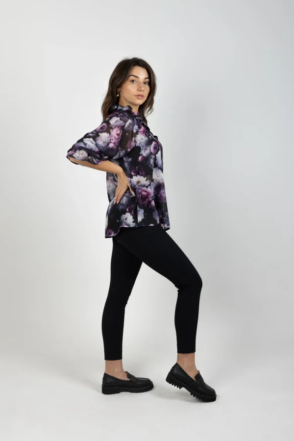 Shirts & Tops-BLANK SPACE LABEL GEORGINA TOP MOONLIGHT GARDEN