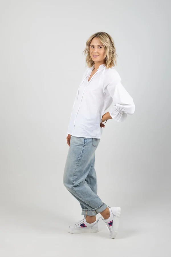 Shirts & Tops-BLANK SPACE LABEL GEORGINA TOP WHITE VOILE