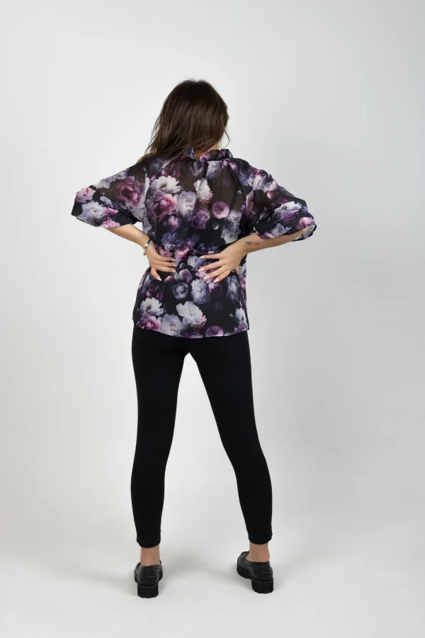 Shirts & Tops-BLANK SPACE LABEL GEORGINA TOP MOONLIGHT GARDEN