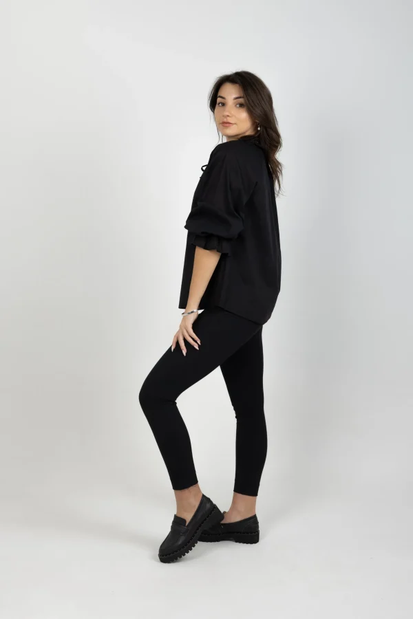 Shirts & Tops-BLANK SPACE LABEL GEORGINA TOP BLACK VOILE