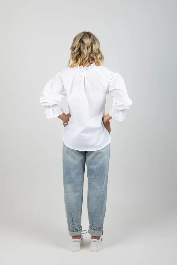 Shirts & Tops-BLANK SPACE LABEL GEORGINA TOP WHITE VOILE