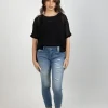 Shirts & Tops-BLANK SPACE LABEL GRACE TEE BLACK