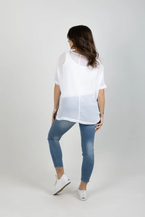Shirts & Tops-BLANK SPACE LABEL GRACE TEE WHITE