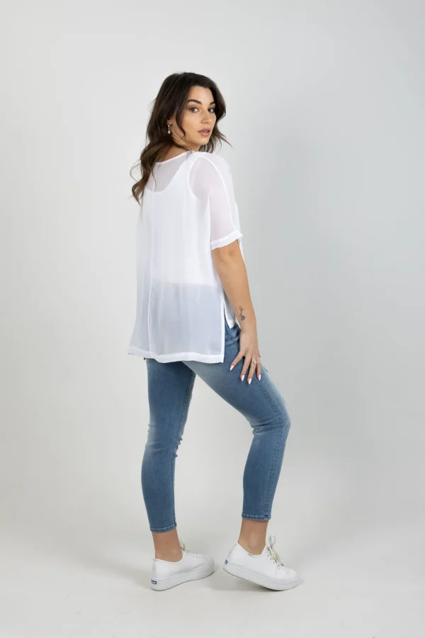 Shirts & Tops-BLANK SPACE LABEL GRACE TEE WHITE