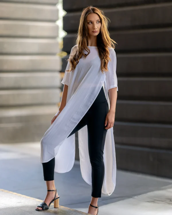 Dresses-BLANK SPACE LABEL HAZEEL TABARD WHITE