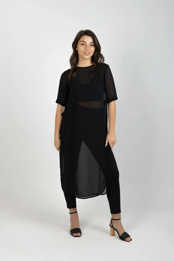 Dresses-BLANK SPACE LABEL HAZEEL TABARD BLACK