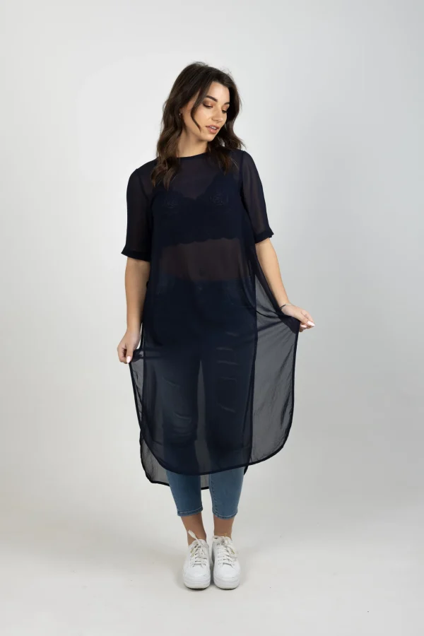 Dresses-BLANK SPACE LABEL HAZEEL TABARD BLUE NOIR