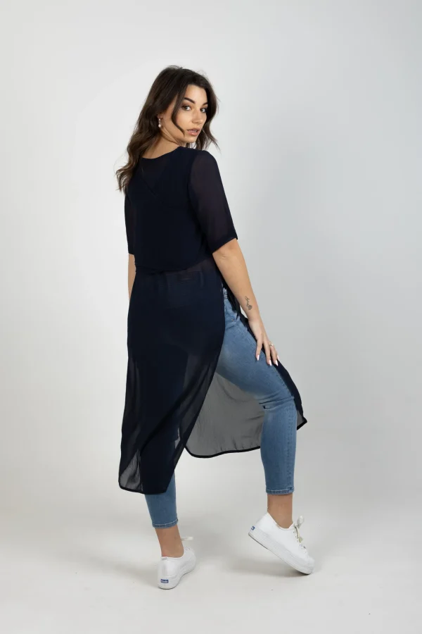 Dresses-BLANK SPACE LABEL HAZEEL TABARD BLUE NOIR