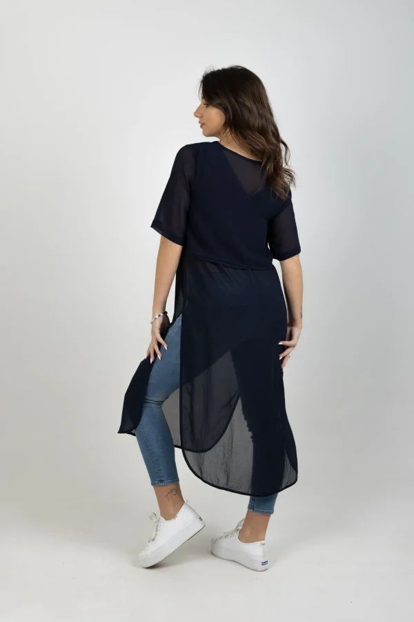 Dresses-BLANK SPACE LABEL HAZEEL TABARD BLUE NOIR