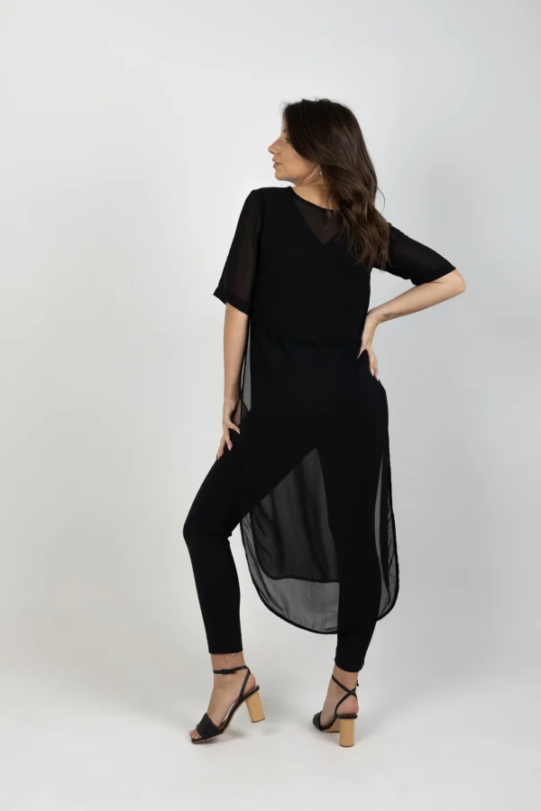 Dresses-BLANK SPACE LABEL HAZEEL TABARD BLACK