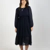 Dresses-BLANK SPACE LABEL ISABEL DRESS BLUE NOIR
