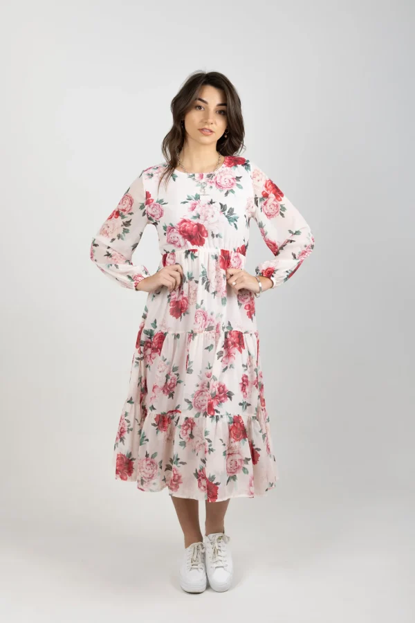 Dresses-BLANK SPACE LABEL ISABEL DRESS MY SECRET GARDEN IVORY