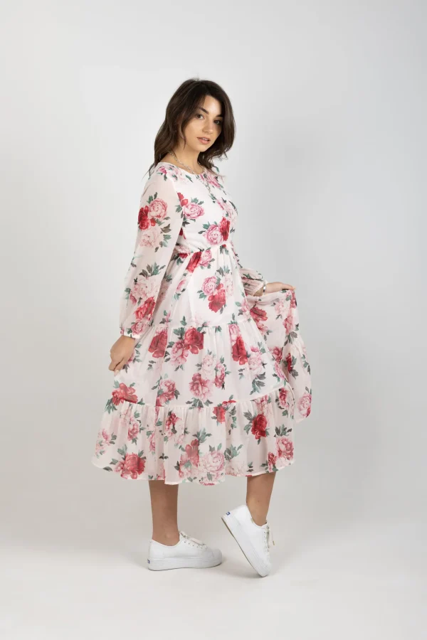 Dresses-BLANK SPACE LABEL ISABEL DRESS MY SECRET GARDEN IVORY
